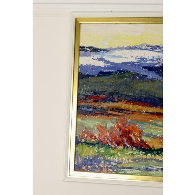 Birger Welander, Mountain Landscape, Oil on Board, Mid-20th Century For Sale - Image 9 of 11