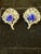 3.6 Ct Round Tanzanite & 3.6 Ct Rose Cut Diamond Post Earrings in 18 Karat Gold For Sale - Image 14 of 18