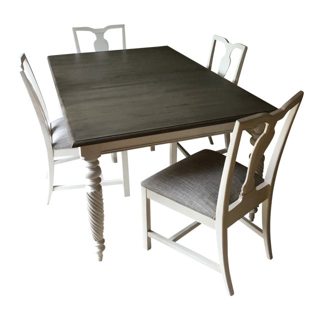 Ethan Allen Dining Table & Chairs Set of 5 Chairish