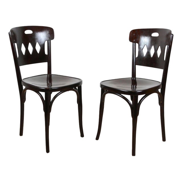 Art Nouveau Bentwood Chairs attributed to Kohn, Vienna, 1910s, Set of 2 For Sale