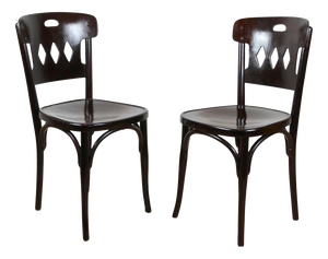 Art Nouveau Bentwood Chairs attributed to Kohn, Vienna, 1910s, Set of 2