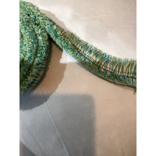 2020s Samuel & Sons Blue, Green & White Trim- 2 Yards For Sale - Image 5 of 6