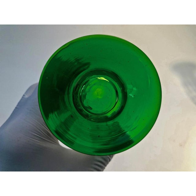 Glass Handblown Beer Glasses, Former Czechoslovakia, 1925, Set of 6 For Sale - Image 7 of 14