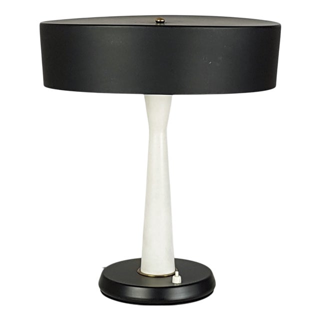 Mid-Century Modern Italian Metal and Brass Table Lamp, 1950s For Sale