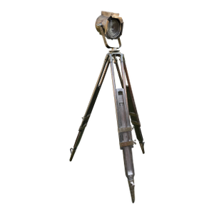 Vintage Industrial Military Tripod Spotlight Floor Lamp