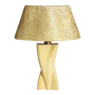 Yasha Heifetz Carved Wood Organic Lamp, 1950s For Sale