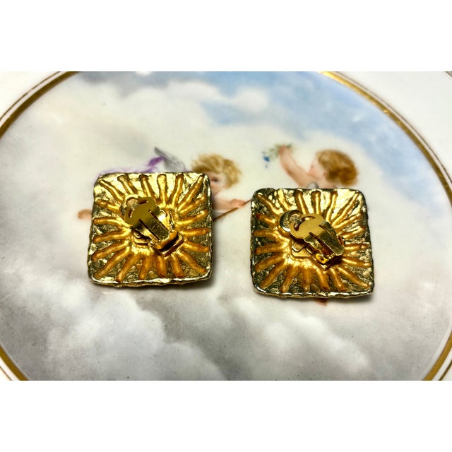 Vintage Earrings Clips by Jean Patou, 1980s, Set of 2 For Sale - Image 9 of 13