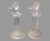 Glass Pair Vintage Fostoria Satin Glass Figural Rebecca at the Well 10" Candlesticks For Sale - Image 7 of 8