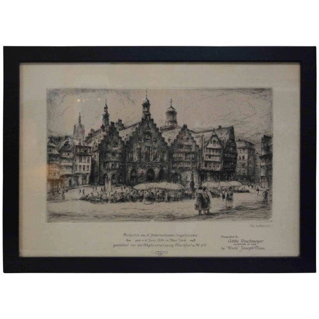 Wood Award for German Bowling Tournament, 1934 Drypoint & Etching For Sale - Image 7 of 7