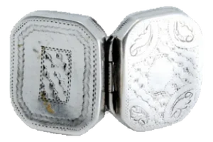 Silver and Gold Vinaigrette Box with Engraving