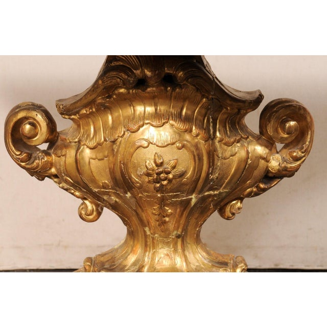 Italian Antique Urn-Carved Pedestal Console For Sale In Atlanta - Image 6 of 12