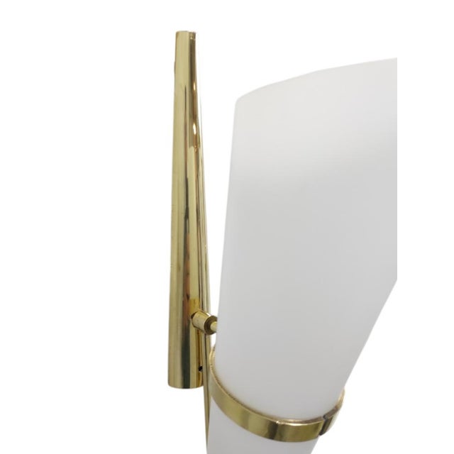 Glass and Brass Sconces, 1950s, Set of 3 For Sale - Image 9 of 18