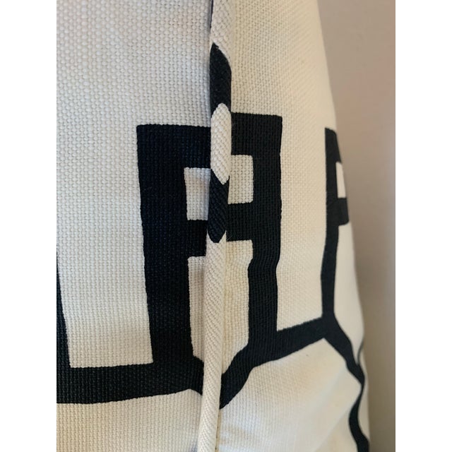 Quadrille Fabrics Geometric Brighton Black on Tint Pillow Cover Chairish