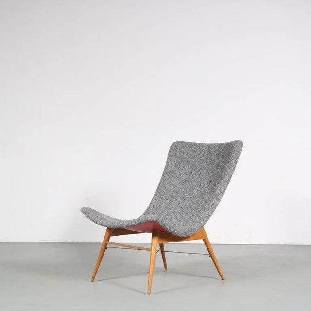Lounge Chair by Miroslav Navratil for Cesky Furniture, Czech, 1959 For Sale - Image 13 of 13