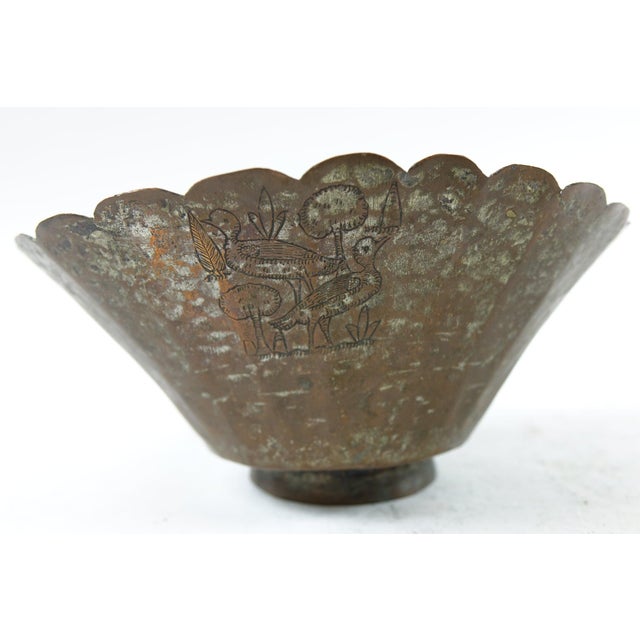Antique Persian Copper Bowl with Engravings Chairish