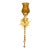 19th Century French Gilt Metal Wall Sconce With Amber Glass Hurricane For Sale