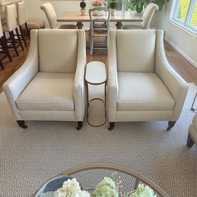 Pair of Lee Industries Arm Chairs For Sale - Image 9 of 9