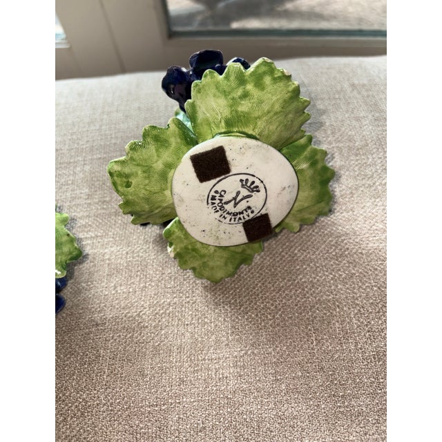 Early 20th Century Vintage Italian Capodimonte Floral Porcelain Candlestick Holders - A Pair For Sale - Image 5 of 5