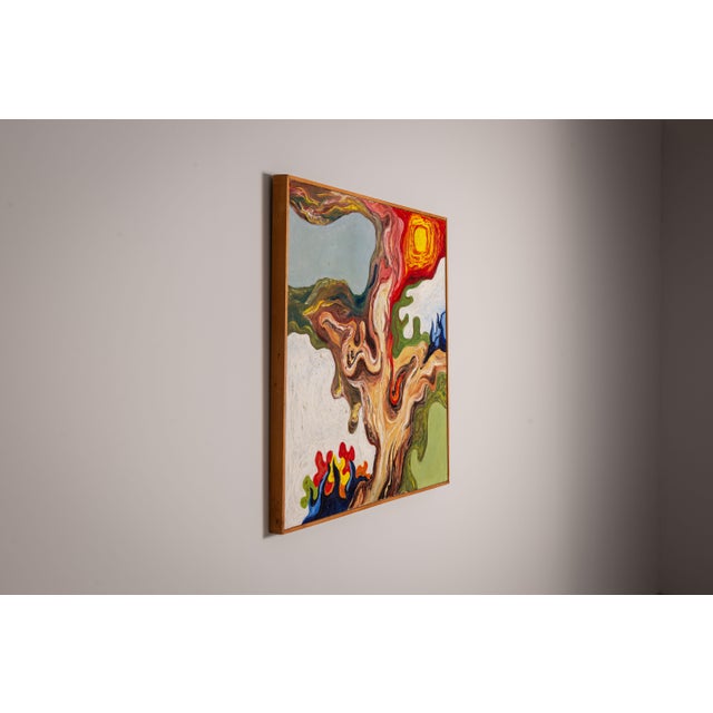 Figure Under the Sun, 1960s, Oil on Canvas For Sale - Image 4 of 11