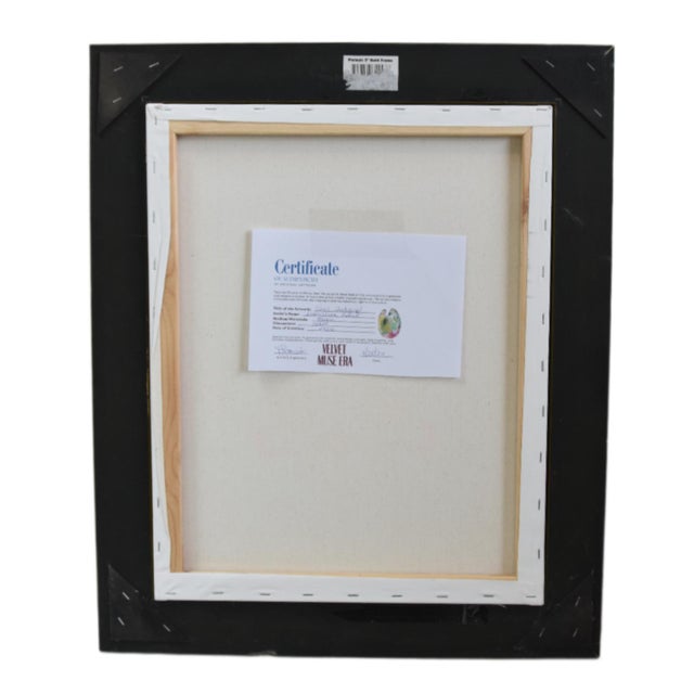 Impressionist Expressionist Abstract Woman Portrait Painting Including the Antiqued Gold Wood Frame For Sale - Image 4 of 5