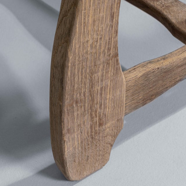 1970s 1970s French Oak Dining Chairs With Upholstered Seats - Set of 6 For Sale - Image 5 of 18