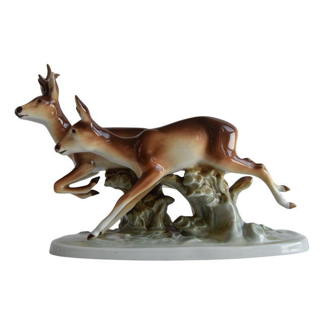 Vintage Porcelain Sculpture from Royal Dux, 1960s. For Sale