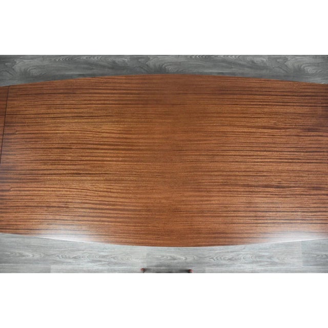 Wood Ribbon Mahogany Vintage Dining Table For Sale - Image 7 of 12
