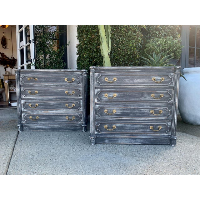 Pair of Vintage Solid Wood Chests/Nighstands For Sale - Image 11 of 12