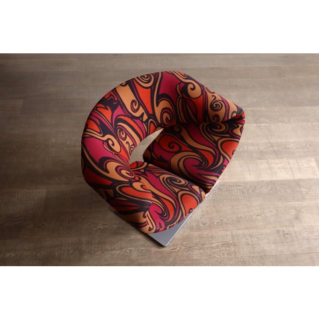 Ribbon Chair in Jack Lenor Larsen Momentum Fabric by Pierre Paulin for Artifort, 1990s For Sale - Image 12 of 17