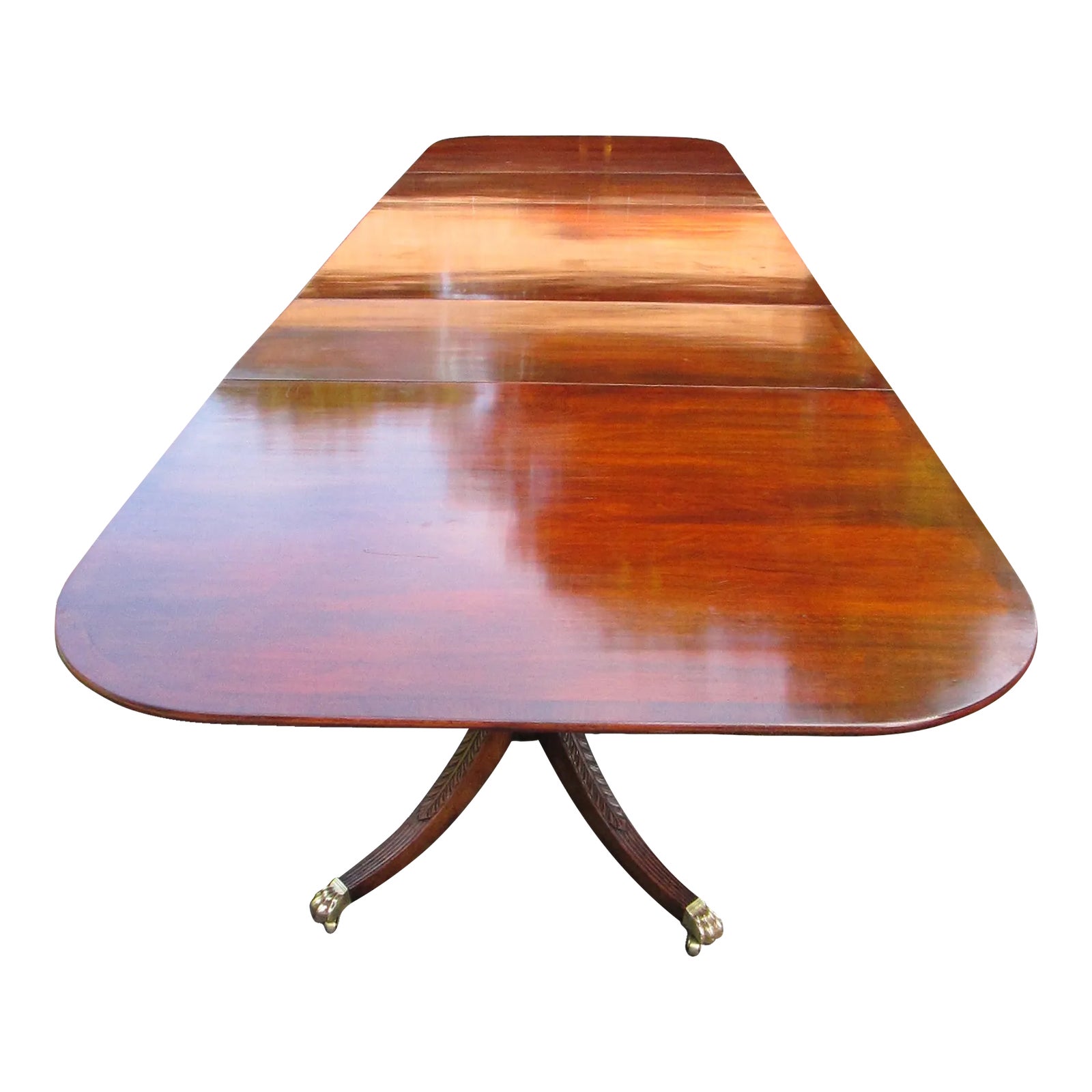 1940s Beacon Hill Solid Mahogany 3-Part Dining Table | Chairish