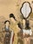 Pair of Antique Chinese Export Paintings Qing Court Figures Custom Framed For Sale - Image 10 of 13