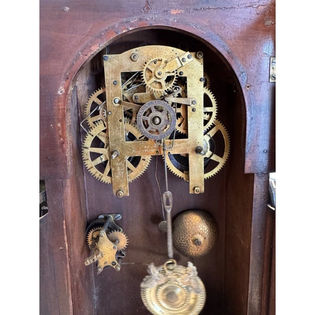 Antique Russell & Jones Parlor Mantel Clock With Alarm- “Chicago” Model For Sale - Image 4 of 11