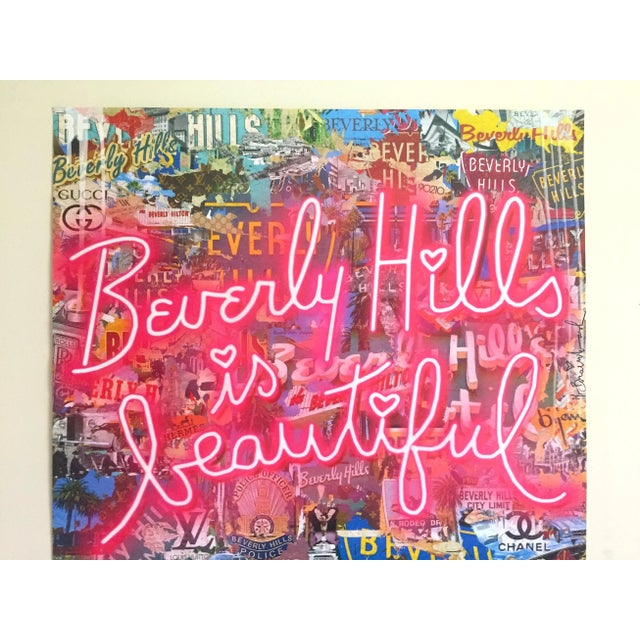 Pop Art Mr. Brainwash " Beverly Hills Is Beautiful " Authentic Lithograph Print Pop Art Poster For Sale - Image 3 of 13