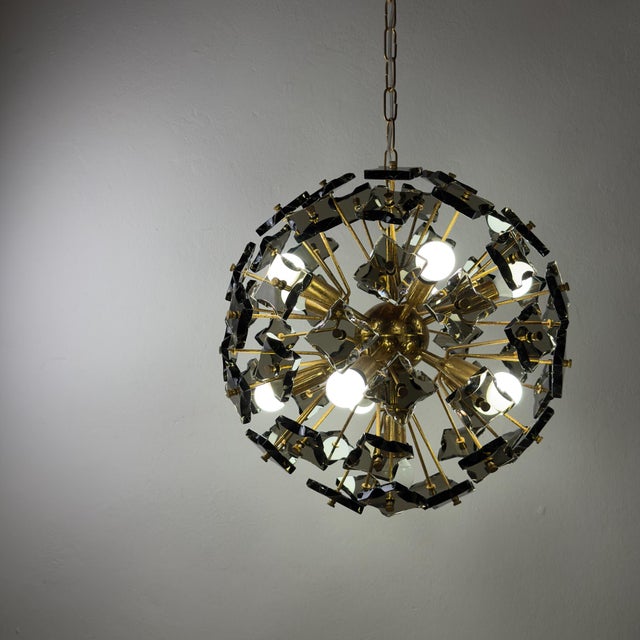 Mid-Century Sputnik Chandelier from Fontana Arte, Italy 1970s For Sale - Image 13 of 18