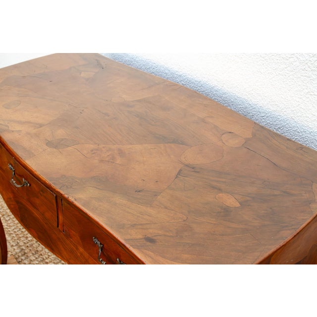 Wood Mid-Century 20th Italian Walnut Marquetry Writing Table For Sale - Image 7 of 12