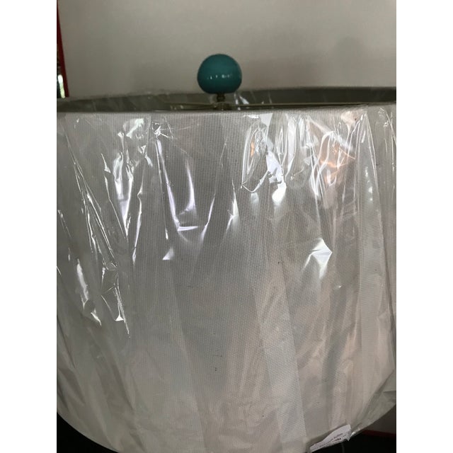 The Natural Light Company Aqua Dimpled Glaze Ceramic Base Table Light #5685 For Sale - Image 10 of 10