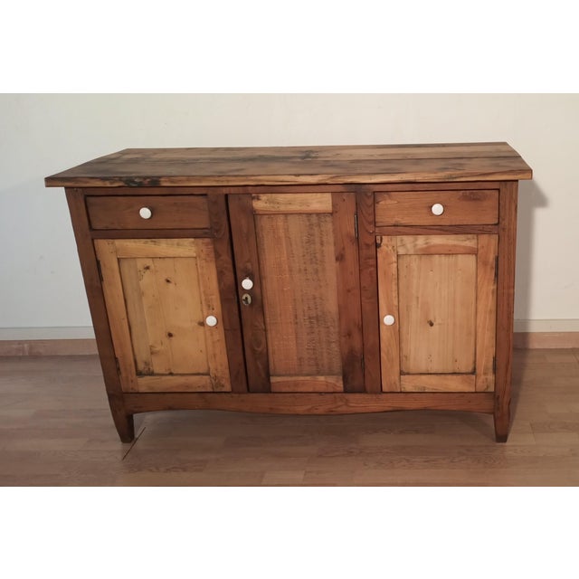 Vintage Italian Pine Sideboard, 1930s For Sale - Image 4 of 18