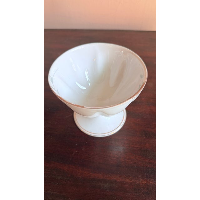 Early 20th Century Antique, Early 20th Century Noritake Japan Azalea Porcelain Scalloped Grapefruit Bowl on Pedestal For Sale - Image 5 of 7