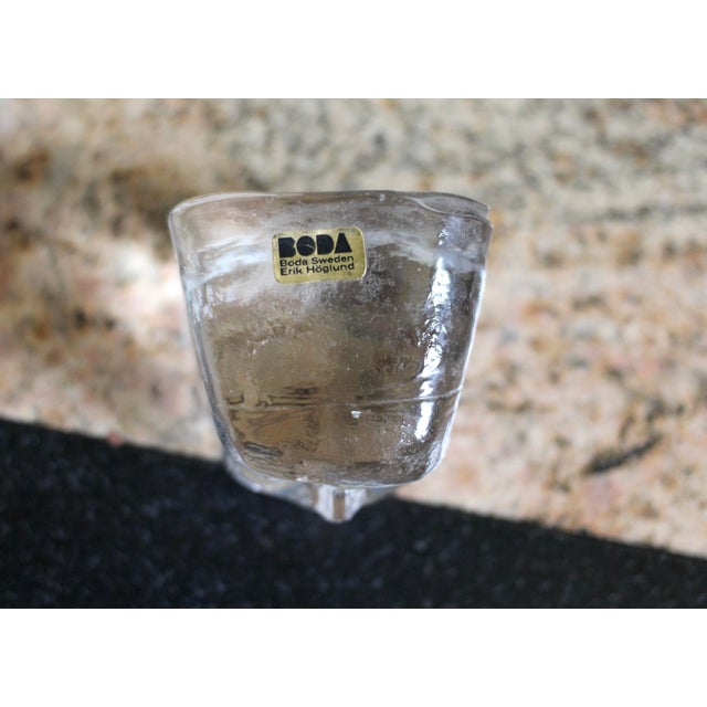 Mid-Century Modern Erik Hoglund for Kosta Boda Small Glass Face Sculpture For Sale - Image 3 of 8