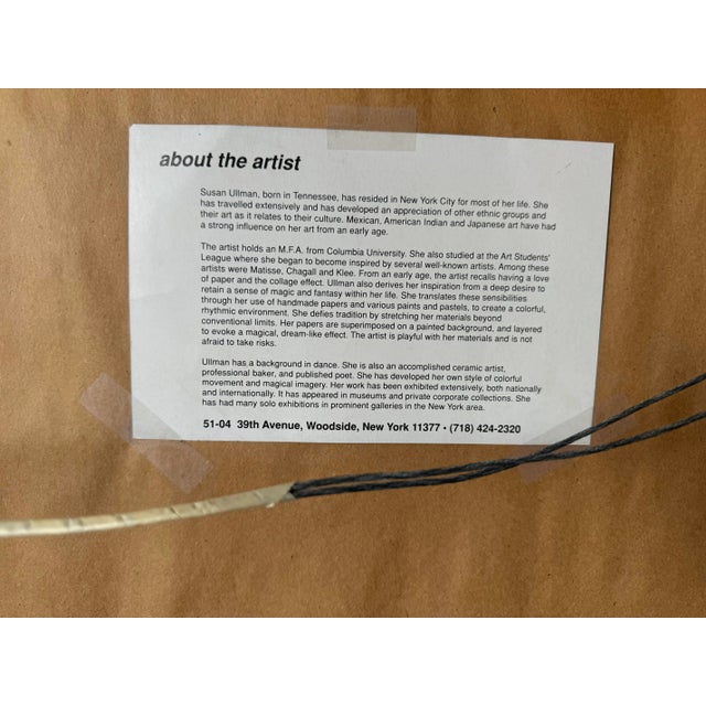 Susan Ullman, American (1943 - 2021) Mixed Media Collage Wall Art Painting For Sale - Image 11 of 12