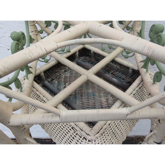 Victorian Woven Wicker Side Accent Chair 6590 For Sale - Image 16 of 17
