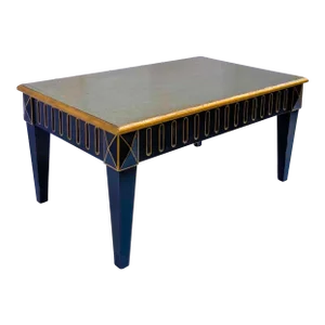 1960s Mid-Century Italian Neo-Classical Style Painted Coffee Table and Faux Marble Top