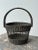Antique Black Painted Wicker Gathering Basket, Circa Early 20th Century For Sale - Image 11 of 17