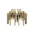 Wood Oriental Light Wood Rough Grain Rectangular Dining Table 4 Chairs Set For Sale - Image 7 of 16