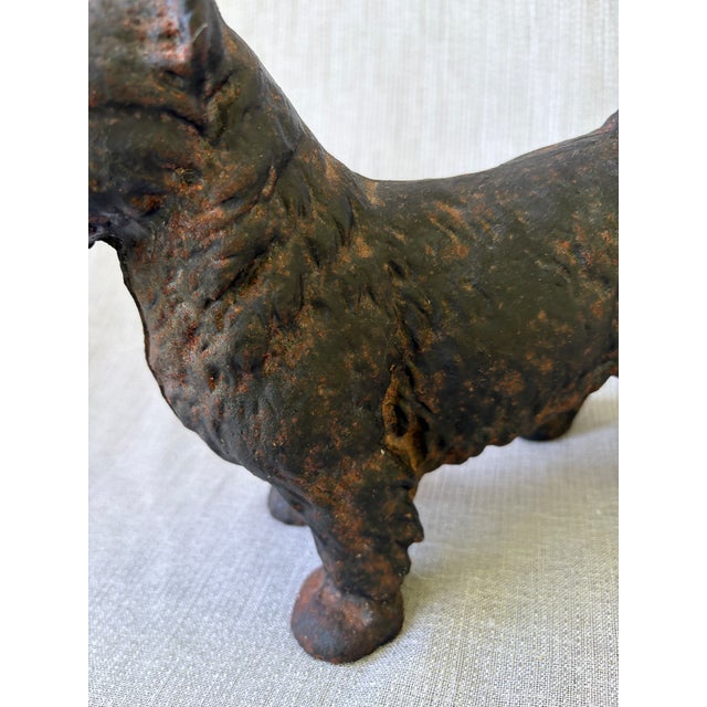 Antique Hubley Cast Iron Scottie Terrier Door Stop For Sale - Image 4 of 15