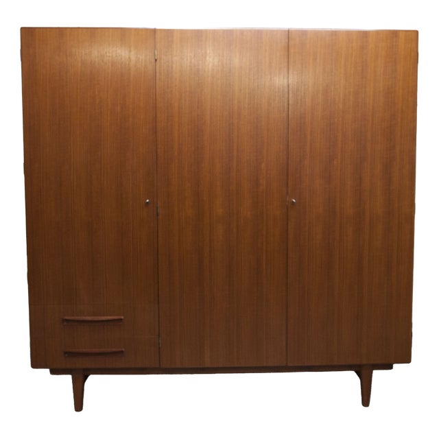 Scandinavian Teak Wardrobe by Eric Grinwis Holland, 1960s For Sale