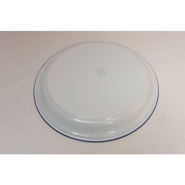 Large Vintage Bumper Harvest Floral / Rose Motif EnamelwareTray For Sale In New York - Image 6 of 13