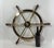 Nautical Six Spoke Solid Brass Yacht Wheel For Sale - Image 3 of 9