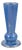 Tall Vintage Vase in Intense Blue Glaze with Stylised Motif, 1960s For Sale