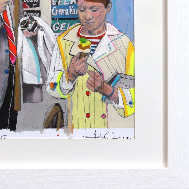 Paint Gelateria - Original Abstract Figurative Color Drenched Mixed Media Artwork by Fabio Coruzzi For Sale - Image 7 of 9